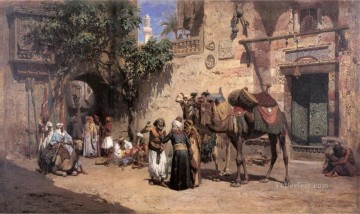 Árabe Painting - EN EL PATIO Frederick Arthur Bridgman Árabe